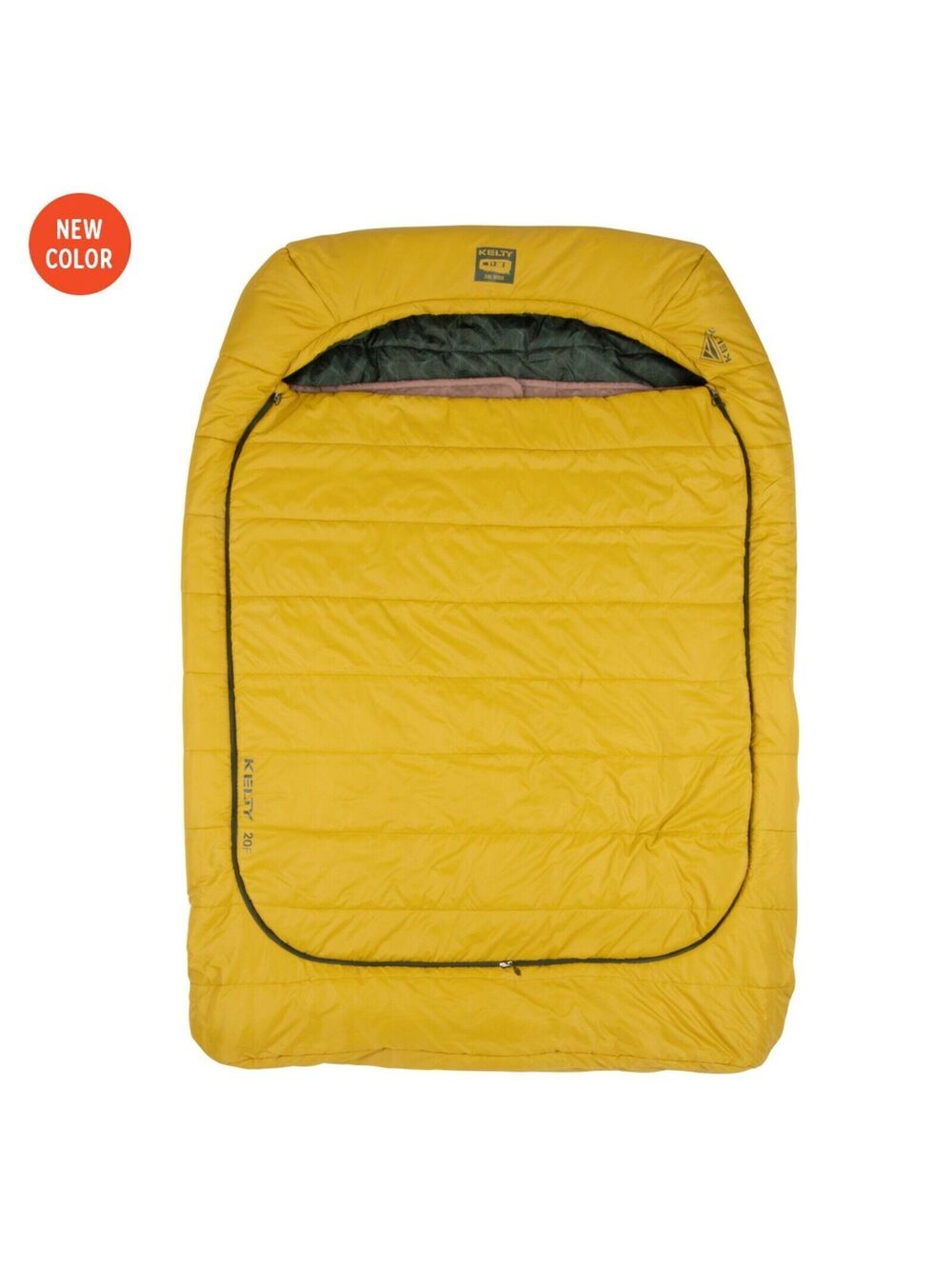 Kelty Tru.Comfort Doublewide Sleeping Bag: 20F Synthetic Olive Oil / Gamescape